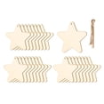 thumbnail image 3 of 25 piezas de rebanadas de madera de estrella sin terminar con en forma de estrella de madera de madera preperforadas para decoraciones, 3 of 8