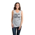thumbnail image 2 of Thread Tank Designs - Mom Life Is The Best Life Women's Sleeveless Muscle Tank Top Tee, 2 of 4