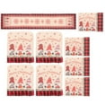 thumbnail image 7 of kiskick Christmas Tablecloth Christmas Style: Fine Workmanship Festive Pattern Snowflake Faceless Doll Decoration Stain-Resistant Christmas Home Chair Cover Table Mat for Home Holiday Elegance, 7 of 7