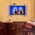 thumbnail image 3 of LED Light Wine Rack Wall Mounted Wine Bottle Display Rack Metal Wine Storage Shelf, 3 of 12