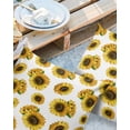 thumbnail image 2 of Pack of 2 Outdoor Pillow Covers, Cute Yellow Sunflower Print Waterproof Square Throw Pillowcase Cushion Decorative Pillow Covers for Couch Patio Tent, 24x24 in, 2 of 6