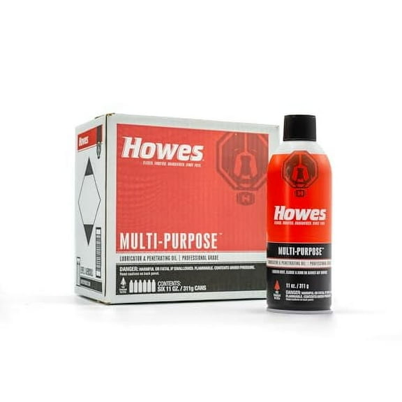 Howes Multi-Purpose Lubricator & Penetrating Oil, 11oz Casepack (Six 11oz Cans)