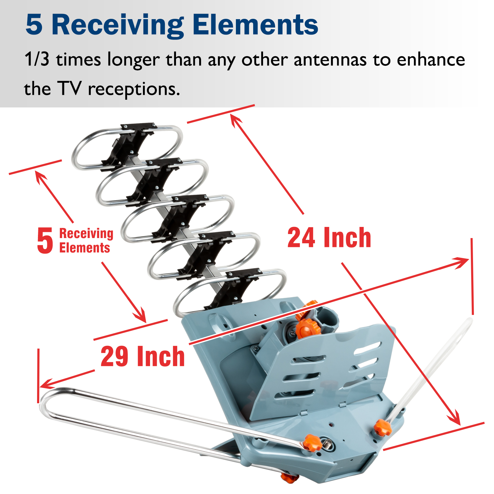 Five Star Outdoor HD TV Antenna 150 Mile Range Motorized photo 6
