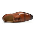 thumbnail image 3 of Santimon Brown Dress Shoes for Men Cap Toe Lace-up Oxofrd Shoes Classic Formal Shoes for Wedding Party US 6.5, 3 of 8