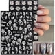 thumbnail image 5 of 5D Nail Sticker Design Nail Decals 4 Sheets Nail Stickers Flower Appliques Nail Art Self-Adhesive, 5 of 5