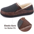 thumbnail image 2 of Men's Memory Foam Slippers with Cozy Fleece Lining, Closed Back House Slippers with Anti-Skid Rubber Sole, 2 of 3