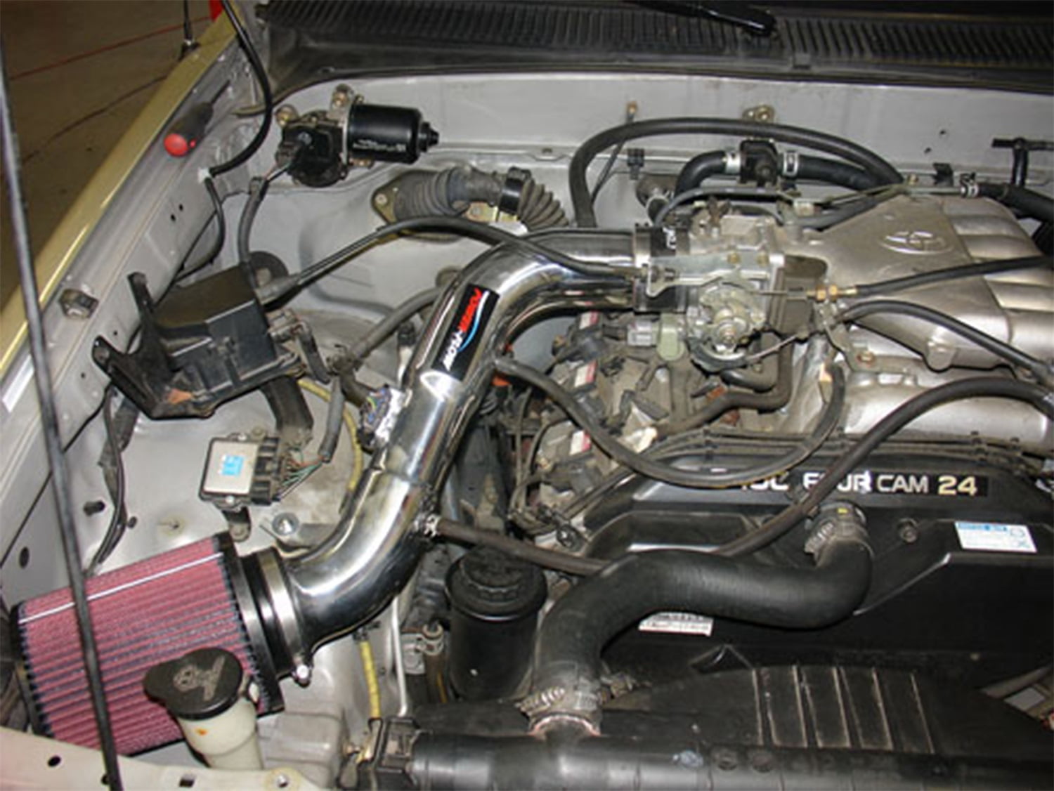 Injen 99-04 4Runner Tacoma 3.4L V6 only Wrinkle Black Power-Flow Air Intake System Fits select: 1999-2004 TOYOTA TACOMA, 1999-2002 TOYOTA 4RUNNER