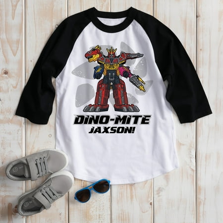 Personalized Power Rangers Legendary Megazord Boys' Black Sports Jersey