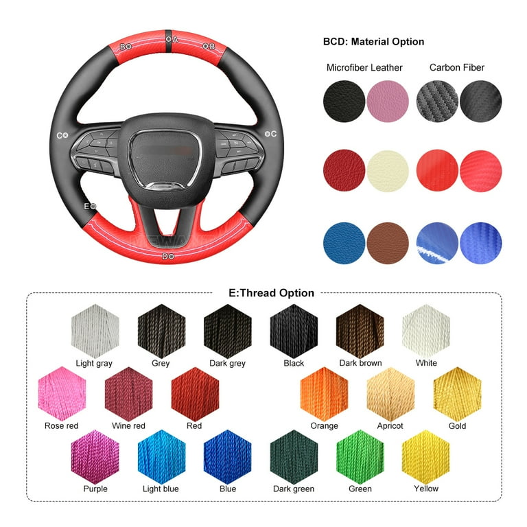 Steering wheel 2024 cover dodge challenger