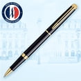 thumbnail image 2 of Waterman Hemisphere RollerBall Pen | Gloss Black with 23k Gold Trim | Fine Point | Black Ink | Gift Box, 2 of 7