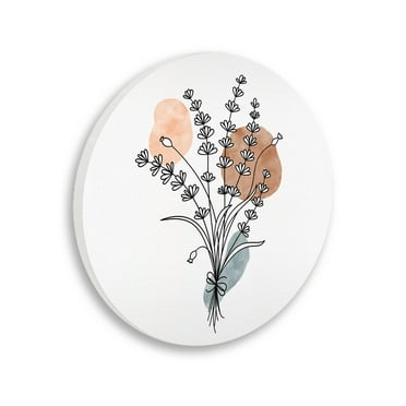 Stupell Industries Delicate Floral Arrangement Shapes Graphic Art Unframed Art Print Wall Art, Design by JJ Design House LLC