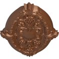 thumbnail image 3 of Ekena Millwork 26 3/8"W x 17 1/4"H x 1 3/4"P Marcella Ceiling Medallion (Fits Canopies up to 3"), Hand-Painted Polished Copper, 3 of 4