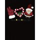 thumbnail image 2 of Camiseta informal de cuello redondo para mujer con estampado "Paz, Amor y Navidad", tejido de punto de algodón, elasticidad media, comodidad para todo el año, moderna camiseta de manga corta con diseñ, 2 of 6