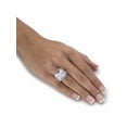 thumbnail image 3 of PalmBeach Jewelry Princess-Cut Cubic Zirconia Halo Bridge Ring 6.82 TCW in Silvertone, 3 of 5