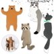 thumbnail image 1 of Lindos ganchos de pared para decoración de animales, 4 perchas adhesivas, muy duraderos, 1 of 5
