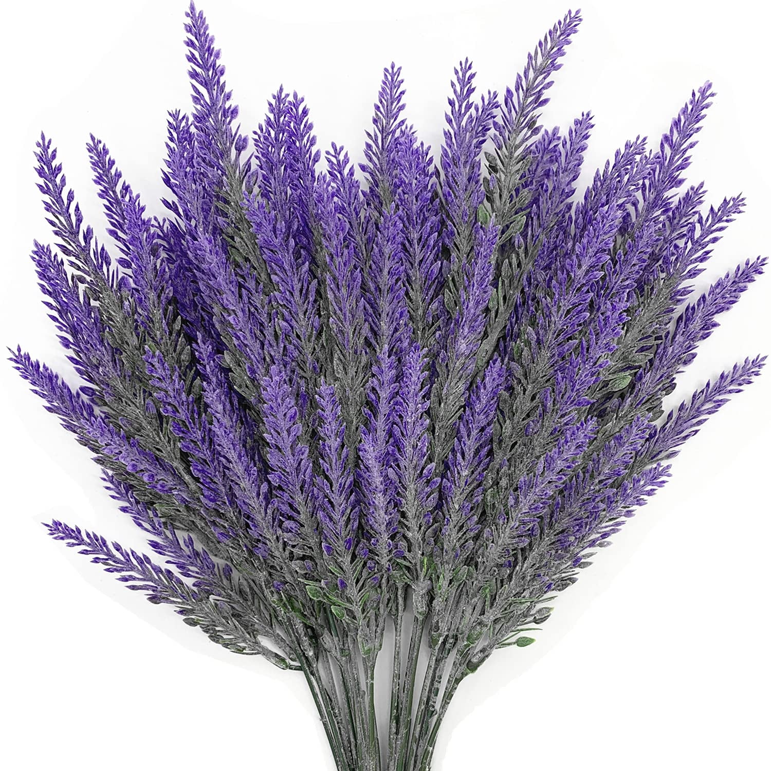 Lot de 12 fleurs artificielles résistantes aux UV pour l'extérieur, les