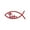 Red, variant on 3D Car Fish Decal Sticker Automotive Fish Badge Christian Fish Emblems Sticker for Car Window Bumper