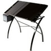 Martin Design Line Drawing Table with Glass Top, Black