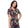 thumbnail image 3 of Cherokee Infinity Women Scrubs Top, Mock Wrap, CK608, XS, Flor-ever And Always, 3 of 7