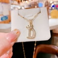 thumbnail image 3 of KDSJSXW Layering Necklaces for Women Copper Gold Plated Crown 26 Letter Pendant Necklace Personalized Letter Heart Choker Necklace Gift for Women Necklace Jewelry (D,One Size), 3 of 6