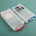 thumbnail image 3 of ruzhgo Pencil Storage Box Transparent Pencils Case Pen Holder Portable Rectangle Stationery Container Organizer for Color Random, 3 of 6