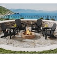 thumbnail image 4 of Chaise Adirondack Pliante – Chaise de Patio Extérieure en HDPE Résistante aux Intempéries avec Texture Grain de Bois, 4 of 7