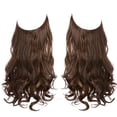 thumbnail image 1 of Peluca de una sola pieza, cantidad de cabello, extensión de cabello en forma de U, peluca de hilo de pescar femenina, cabello largo y rizado natural invisible, 1 of 6