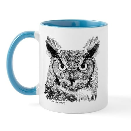 

CafePress - Horned Owl Mug - 11 oz Ceramic Mug - Novelty Coffee Tea Cup