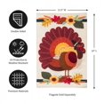 thumbnail image 2 of Thanksgiving Pilgrim Turkey Garden Flag 2 Sided, 2 of 6