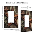 thumbnail image 3 of Vintage Rusty Stars Primitive Country Rustic Single Gang Wall Plate 1 Gang Decorative Electrical Outlet Light Switch Cover Switchplate, 3 of 5