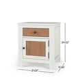 thumbnail image 4 of Child Craft Ocean Grove Nightstand with Drawer & Cabinet Storage, Pine Wood Construction, White/Brown, 4 of 6