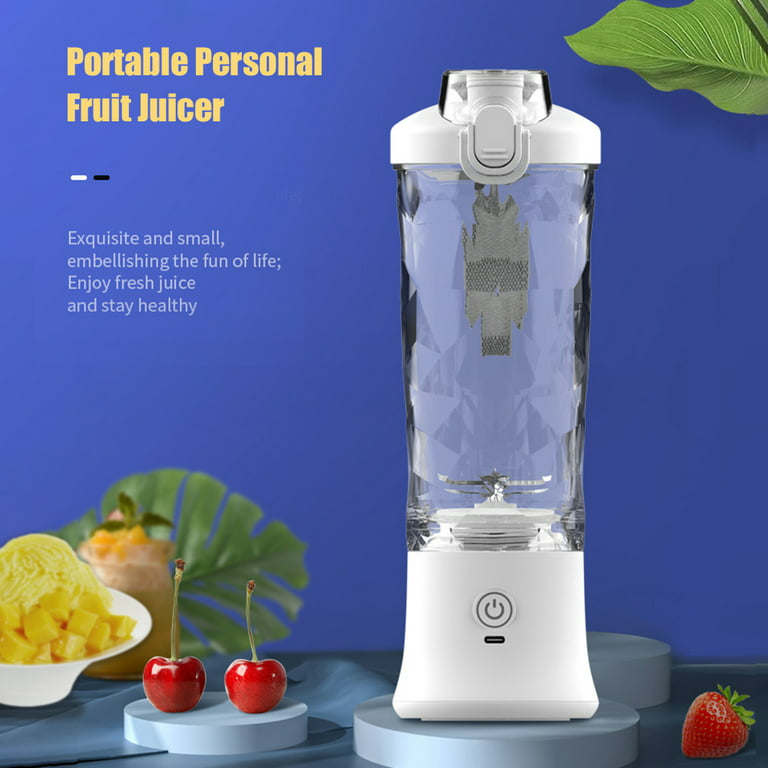 Portable Blender Shakes and Smoothies, Ikristin Personal Juicer Mini Blender, 380ml/13oz Cup, White