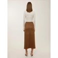 thumbnail image 4 of Midi Suede Skirt with Slit, 4 of 5