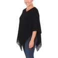 thumbnail image 2 of White Mark Poncho en Tricot à Franges pour Femme, Taille Unique, 2 of 5
