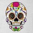 thumbnail image 5 of Wild Bobby, Day Of The Dead Sugar Skull Pop Culture Men Premium Tri Blend Tee, Heather White, Large, 5 of 5