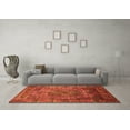 thumbnail image 3 of Ahgly Company Indoor Square Oriental Orange Industrial Area Rugs, 4' Square, 3 of 4