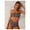 Leopard print, variant on Women's Rose Red and Pink Color Block High-Waisted Bikini Set - Backless Two-Piece Swimwear for Hot Spring and Beach