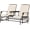 Beige, variant on GlowPlume 2-Seat Outdoor Glider with Center Table, Patio Rocking Loveseat with Breathable Mesh Sturdy Metal Frame for Garden Pool Lawn, Beige