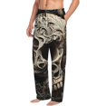thumbnail image 6 of Salouo Vintage Pattern Flower Skull Print Pajama Pants for Men, Lounge Pants Elastic Waistband Casual Men's sleepwear Loungewear Sleep Pajama Pant -Large, 6 of 7