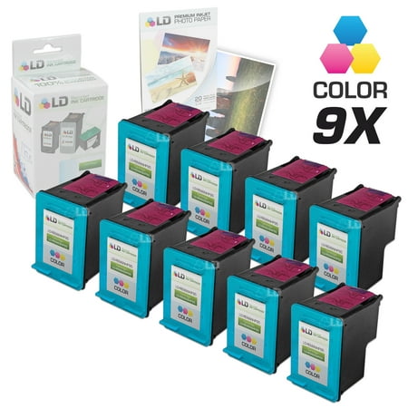 LD Products Remanufactured Replacement Ink Cartridges for C8766WN (95) Cyan  Magenta and Yellow (9 Pack)
