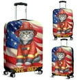 thumbnail image 2 of Firefighter British Shorthair Hero Rescue Fire Dept Fireman USA Flag Travel Luggage Cover Cat Lover Kitten Owner Gifts Suitcase Dust Protective Decor - 02026, 2 of 5