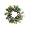 thumbnail image 2 of PONPRNGY Artificial Christmas Cedar Candle Rings with Red Berries for Pillar Candles, Christmas Wreath for Candlestick Holders, Table Centerpiece, and Dining Table, 2 of 6