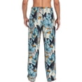 thumbnail image 7 of Salouo Butterflys Print Pajama Pants for Men, Lounge Pants Elastic Waistband Casual Men's sleepwear Loungewear Sleep Pajama Pant -Small, 7 of 7