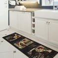 thumbnail image 5 of Ottomanson Machine Washable Non-Slip Rubberback Rooster 2x5 Kitchen Runner Rug, 20" x 59", Black, 5 of 8
