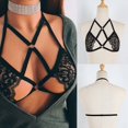 thumbnail image 2 of mujeres sexy lencería suave halter transparente arnés sujetador hueco encaje sujetador topspangjing, 2 of 4