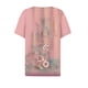 thumbnail image 5 of Puntoco 2024, tops de verano a la moda para mujer, top informal estampado de manga corta con cuello en V, 5 of 5