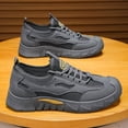 thumbnail image 5 of Men' Summer Breathable Non-Slip Work Sneakers -  Sports & Heavy-Duty Shoes Suitable for Outdoor,  Casual Wear - Low-Top Lace-Up with Cushioned Insole & Non-Slip Sole，, 5 of 6
