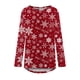 thumbnail image 4 of Mujeres Casual Manga Larga Cuello Redondo Tops Blusa Suelta Navidad Impreso Camisas Fridja  bvmnju2351, 4 of 5
