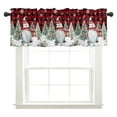 thumbnail image 5 of Goory Rod Pocket Kitchen Valance Christmas Cafe Tier Bathroom Scarf Xmas Short Window Curtain Thermal Insulated Half Window Drapes Style-F 2pc-Tier Curtain: W:42''x H:54'', 5 of 6