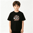 thumbnail image 2 of Be Kind Like Jesus Cute Sheep Butterfly Boys Graphic Tee, Faith 100% Cotton Kids Short Sleeve T-Shirt 4-13Y, 2 of 5